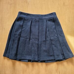 Banana Republic Women’s Blue Tweed Pleated Mini Skirt – Size 6